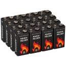 16x 9V-Block Rauchmelder Batterie für Rauchwarnmelder...