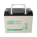 ssb lead battery sbl 33-12i agm battery m6 screw terminal - 12v 33Ah