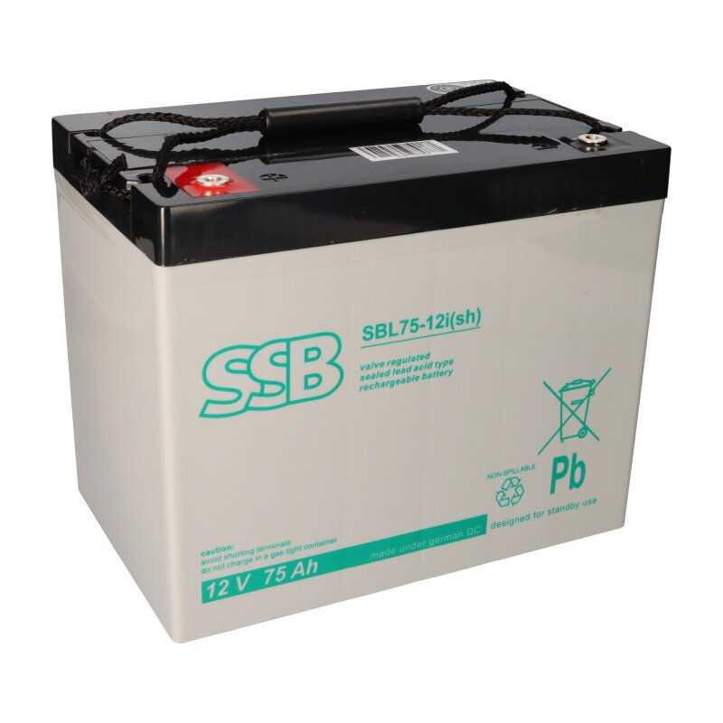 SSB Blei Akku SBL 7512i(sh) AGM Batterie 12V 75Ah