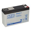 SSB Akku SBH 200-12 12Volt 171W 6,3mm Faston