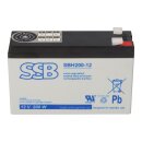 SSB Blei Akku SBH 200-12 AGM Batterie 4,8mm/6,3mm Faston - 12V 4,6Ah 171W