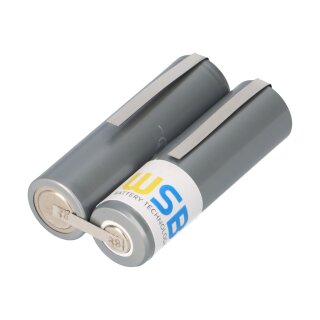 Akku passend für Haarschneider 2,4 Volt NiMH Mignon AA 2200mAh 49x15x28mm