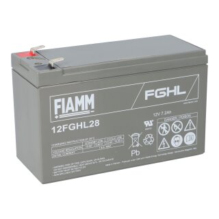 Fiamm Blei-Akku 12FGHL28 12V 7,2Ah Pb Faston 6,3 mm