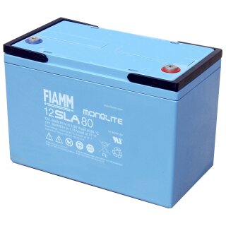 Fiamm Blei-Akku 12SLA80L MonoLite 12V 80Ah M8 Innengewinde