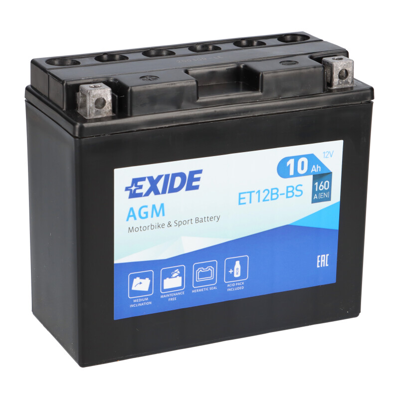 Exide ET12BBS 12V 10Ah Bike AGM Motorradbatterie