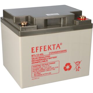 Effekta BTL 12-45L Blei-Vlies Akku AGM VRLA 12V 45Ah