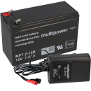 Multipower Blei-Akku MP7,2-12B Pb 12V / 7,2Ah +...