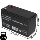 Multipower Lead battery mp7.2-12b Pb 12v / 7.2Ah + charger