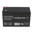 Multipower Blei-Akku MP7,2-12B Pb 12V / 7,2Ah + Ladegerät