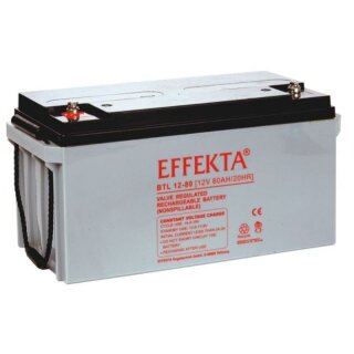 Effekta BTL 12-80 Blei-Vlies Akku AGM VRLA 12V 80Ah.