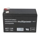 Multipower Lead battery mp7-12b Pb 12v 7Ah + charger