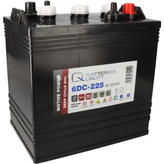 Q-Batteries 6DC-225 6V 225Ah Deep Cycle Traktionsbatterie