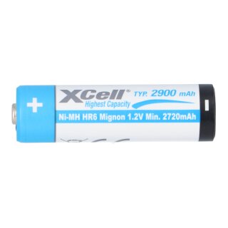 20x XCell Mignon AA Akku Ni-MH 1,2V 2900mAh