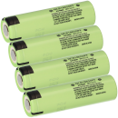 4x Panasonic Zelle NCR 18650 PF 2900mAh 3,6V Lithium Akku