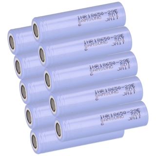 10x Akku Samsung INR18650-29E 2900 mAh 3,7 V 3C Li-Ion 18650