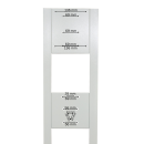 a-Tronix pedestal for wallbox stainless steel white