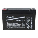 Exide powerfit lead acid battery agm 6v 12Ah s306/12 s