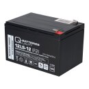 Lead battery 12v 12Ah + charger 1a compatible 14Ah 15Ah agm lead gel qb