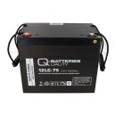 Replacement battery f. Proflex vr350f, vr350s and vr500f 2x lead-acid battery 12lc-75 m6 12v 75Ah cycle-proof qb