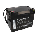 Spare battery f. Shoprider Fehmarn, Föhr, Sylt Quattro, Usedom 2x lead battery 12lc-75 m6 12v 75Ah cyclic qb