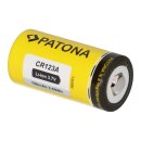 2x PATONA Li-Ion 3,7V Akku CR123A 700mAh 2,59Wh + Lader