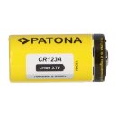 10x PATONA Li-Ion 3,7V Akku CR123A 700mAh 2,59Wh + Lader