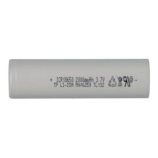 100x TerraE INR 18650 20P Li-Ion Akku - 3,7V 2000mAh 30A