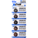 50x CR2016 Lithium-Knopfzelle 3V / 90mAh (10x 5er Pack)