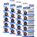 20x CR2025 Lithium-Knopfzelle 3V / 170mAh (4x 5er Pack)