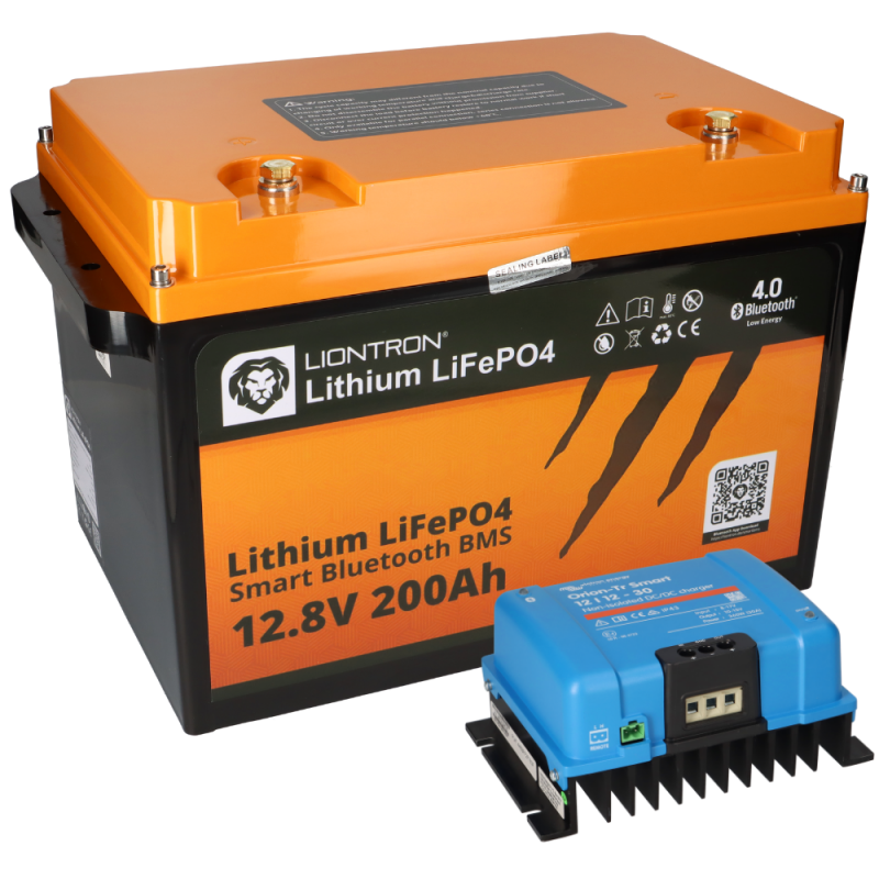 SET LIONTRON Akku 12,8V 200Ah + Victron Energy Ladebooster