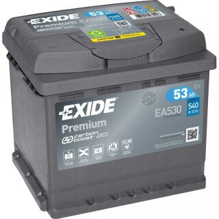 EXIDE EA530 Premium Carbon Boost Auto 12V 53Ah 540A