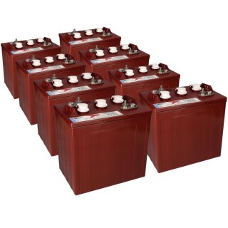 8x Trojan T-105 6V 225Ah Deep Cycle Batterie (48V)