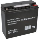 B-Ware Multipower Blei-Akku MP22-12C Pb 12V 22Ah zyklenfest