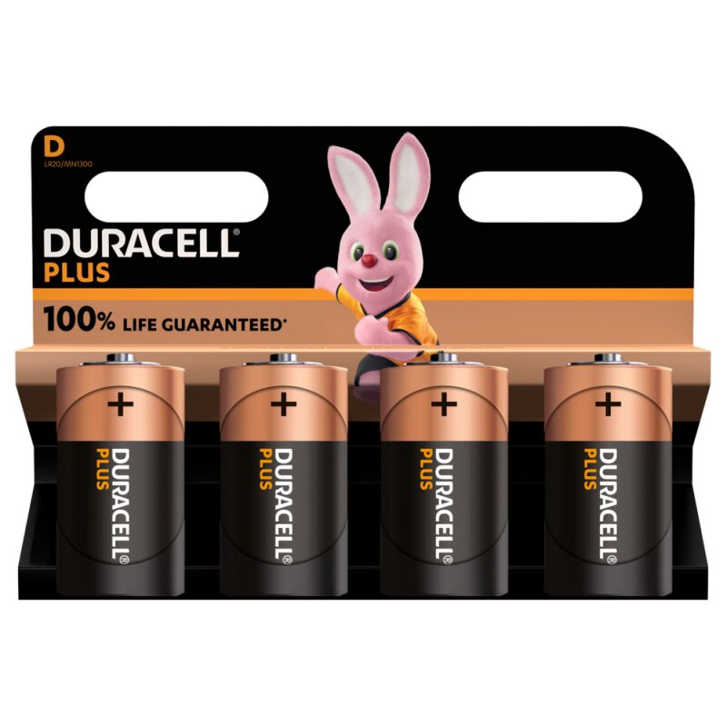 Duracell Plus-D K4 Mono (D)-Batterie Alkali-Mangan 1.5 V 4 St. - Bild 4