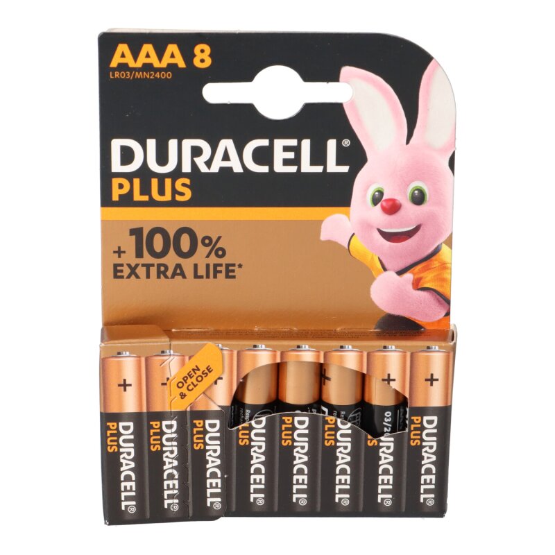 Duracell Mn2400 Plus Micro Batterie 1,5V 8Er Blister
