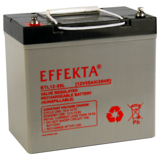 Effekta BTL 12-55L Blei-Vlies Akku AGM VRLA 12V 55Ah