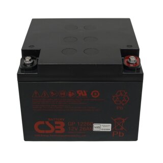 CSB Blei Akku GP12260 12V 26Ah M5  Innengewinde VdS