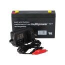 Multipower MP7-6 Akku-Ladegerät-Set 6V 7Ah – passend für Notlicht, Alarm & Modellbau