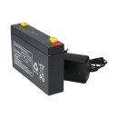 Set - lead battery and charger - 6v 7Ah Multipower battery 0.6a charger