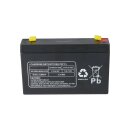 Set - lead battery and charger - 6v 7Ah Multipower battery 0.6a charger