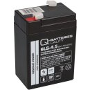 Set - lead battery and charger - 6v 4,5Ah Q-Batteries...