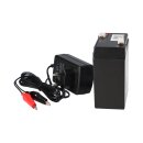 Set - lead battery and charger - 6v 4,5Ah Q-Batteries battery 0,6a charger