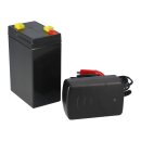 Set - lead battery and charger - 6v 4,5Ah KungLong battery 0,6a charger