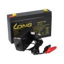 Kung Long WP7-6 Akku-Ladegerät-Set 6V 7Ah – passend für Notlicht, Alarm & Modellbau