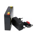 Set - lead battery and charger - 6v 7Ah KungLong battery 0,6a charger