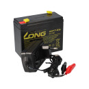 set - lead battery and charger - 6v 7Ah s KungLong battery 0.6a charger