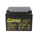 Kung Long wpl26-12n Pb lead acid battery 12v 26Ah longlife