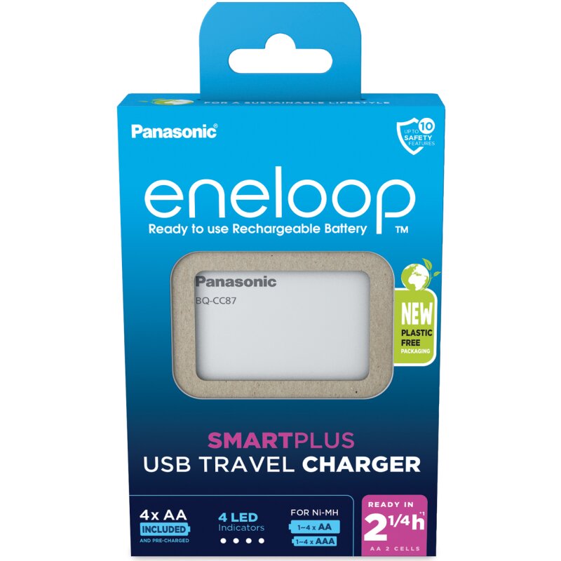 Panasonic Weiß Eneloop Bq-Cc87 Usb In&Out Charger Inkl. 4X Aa Akkus - Bild 7
