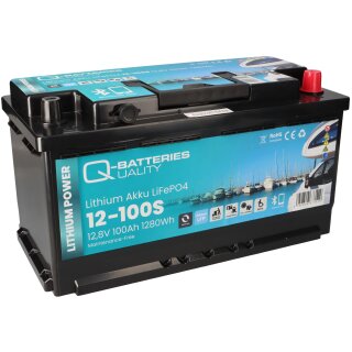 Q-Batteries Lithium Akku 12-100S 12,8V 100Ah LiFePO4