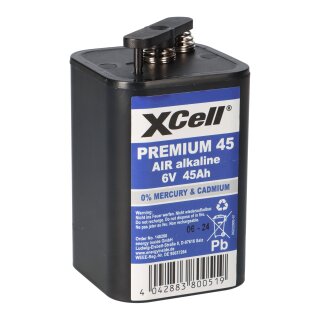 4R25 XCell Premium 45 Blockbatterie 6V 45Ah für Baustellenlampe